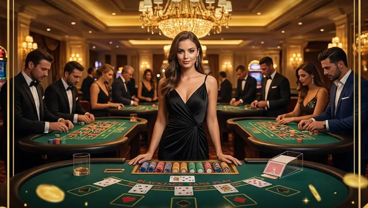 Live dealer conducting a casino game at taya365, showcasing real-time interaction and professional service.
